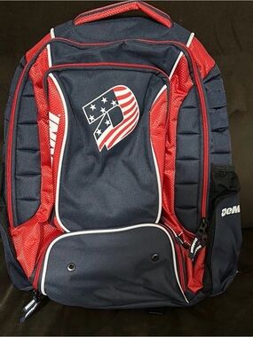 Demarini Red, White, and Blue Baseball/Softball Backpack